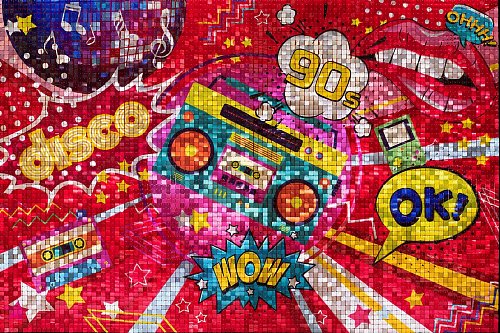Фотозона из пайеток disco 90х