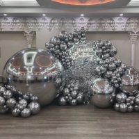 Фотозона из пайеток и шаров Блики