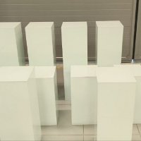Колонна белая из стекла 120 см
