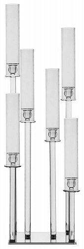 Канделябр на 6 свечей прозрачный