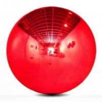 Красный зеркальный надувной шар 300 см