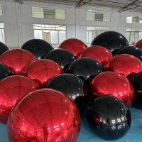 Черный зеркальный надувной шар 60 см