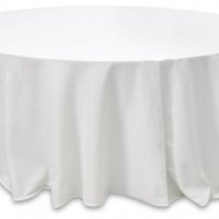Скатерть круглая белая из канваса